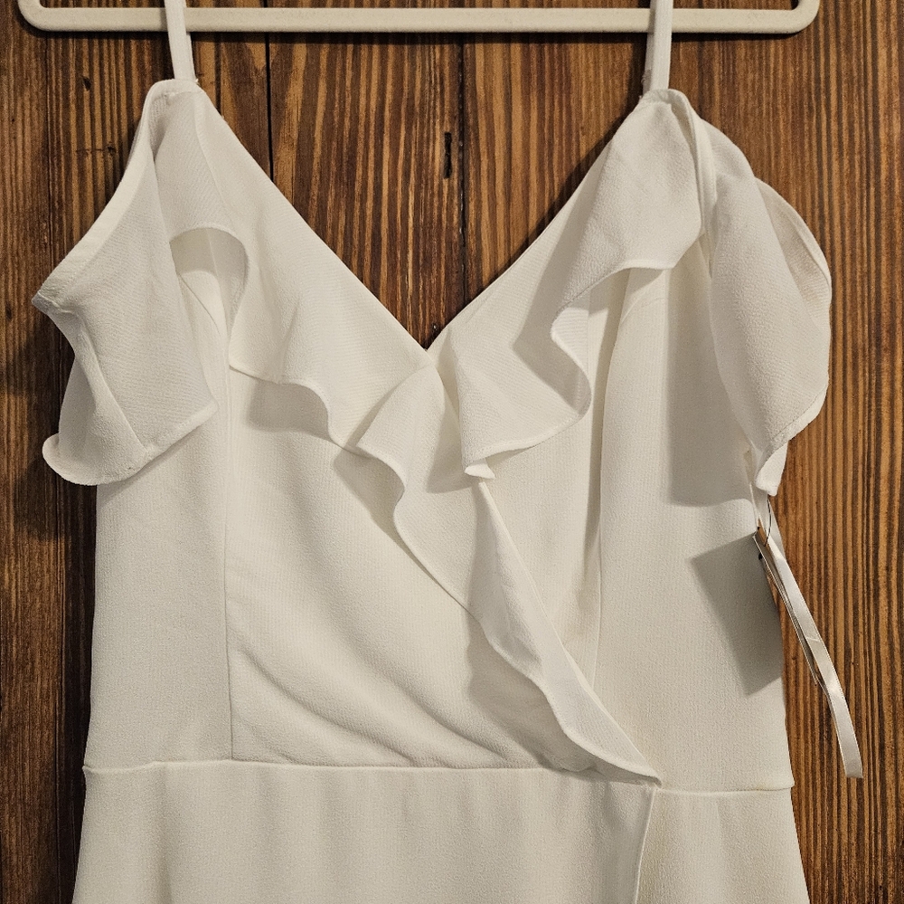 White Ruffle Dress - Picture 3 of 9